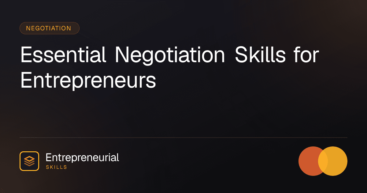 negotiation for startups
