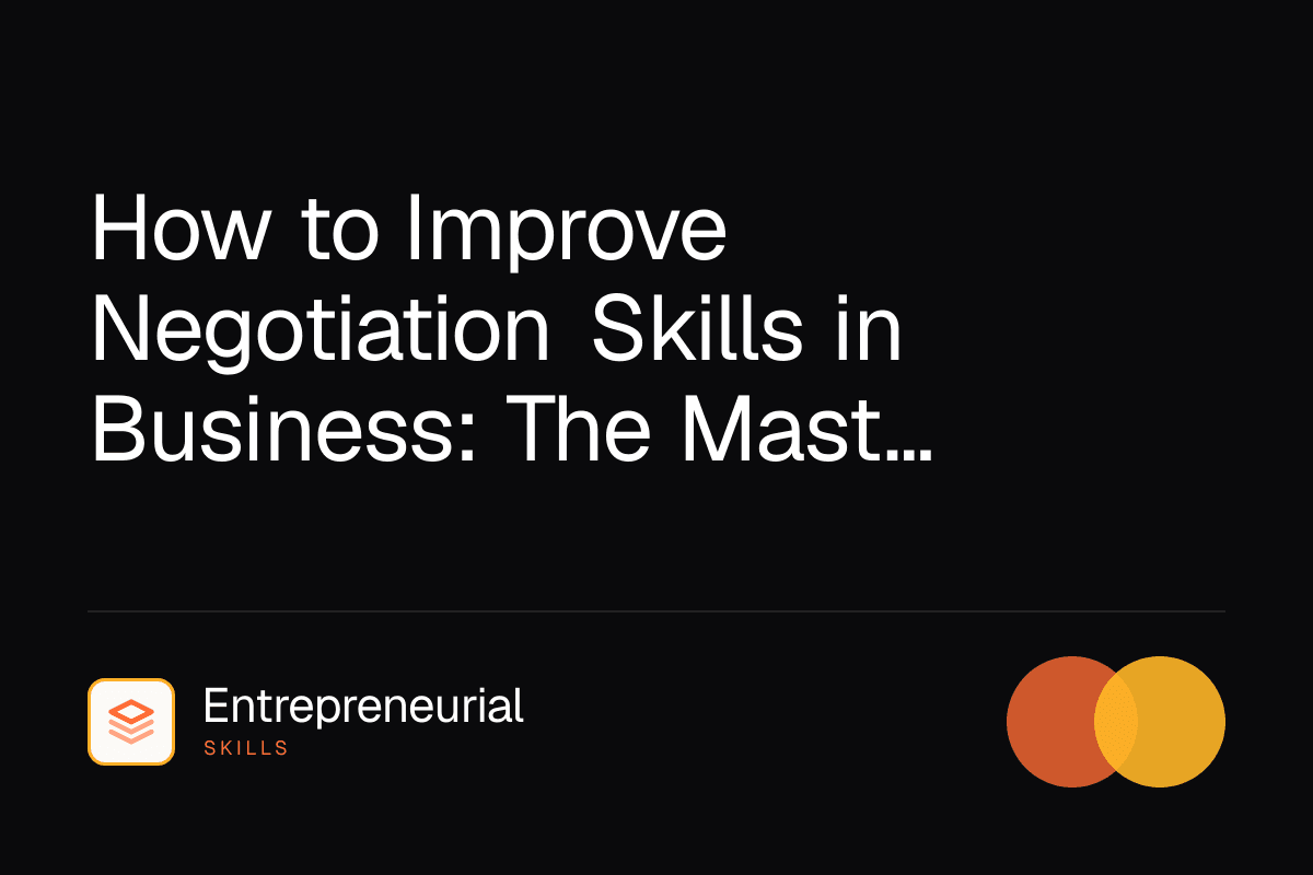 improve negotiation skills in business